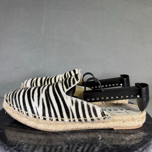 Manebi Zebra Print Calf Hair/Leather Mules Flats Women's Size 37 / 6 US - Picture 1 of 6